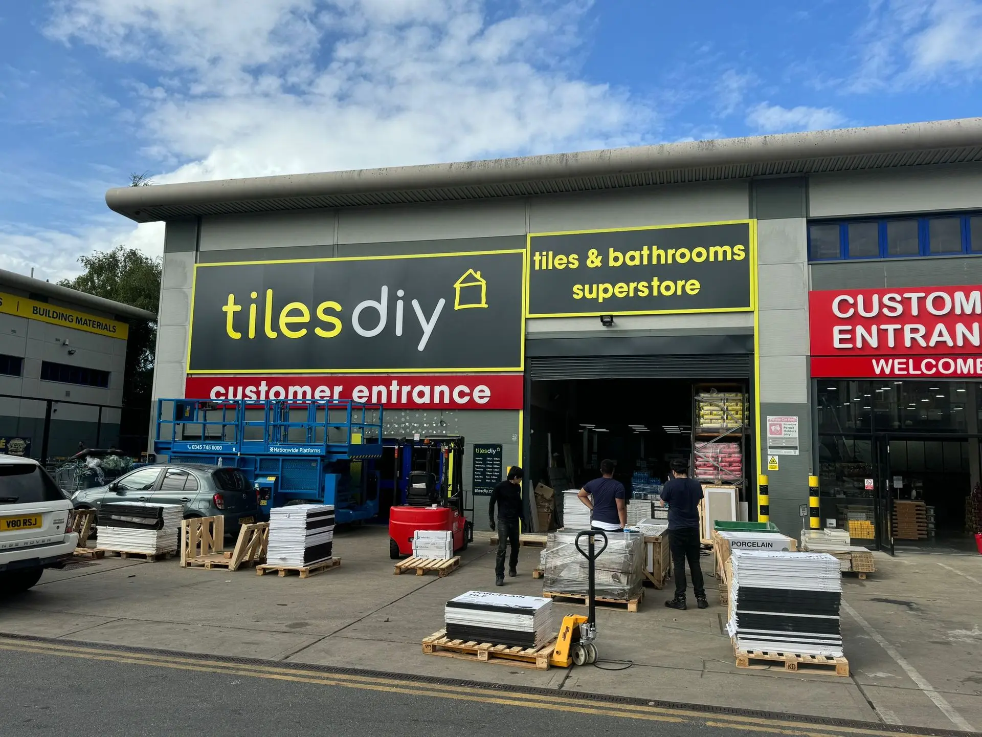 Retail signage solutions for Tiles DIY highlighting customer-friendly navigation